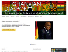 Tablet Screenshot of ghanaiandiaspora.com